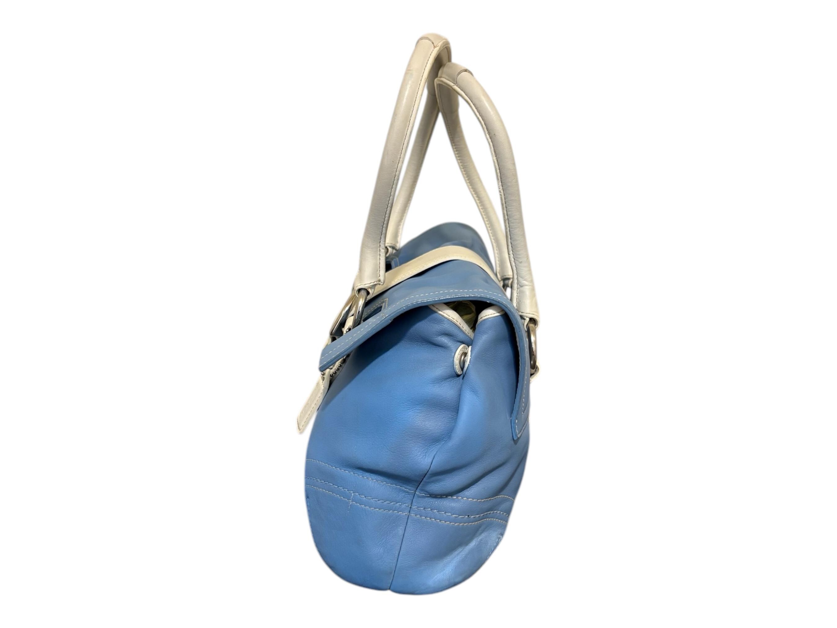 バッグ 00s old COACH leather 2way hand bag blue Vintage Authentic Coach Leather Sky Blue Mini Bag | eBay