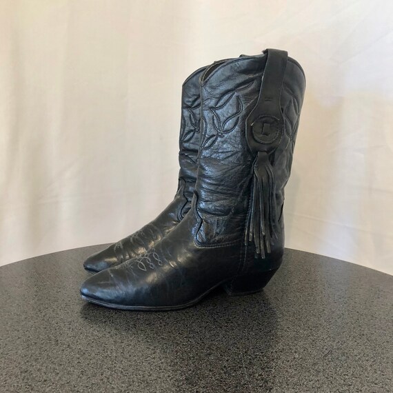 short black cowboy boots