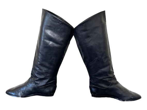 Vintage Boots-Black Boots-US Women Size 7.5-Bando… - image 6