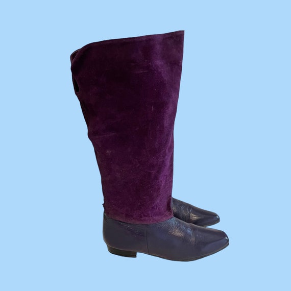 Vintage Boots-Boots-Size 5.5 Boots-Purple Boots-W… - image 4