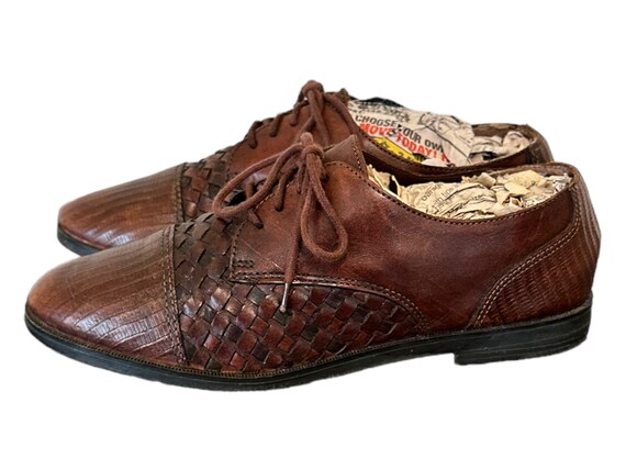 Vintage Shoes-Brown Shoes-Lace Up Shoes-US Women … - image 10