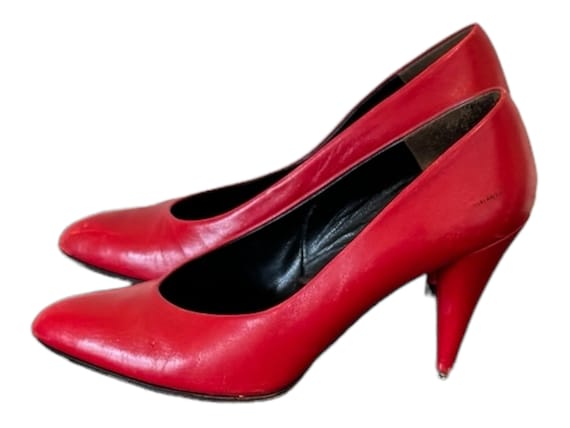 Vintage Shoes-Red Shoes-High Heel Pumps-US Women … - image 8