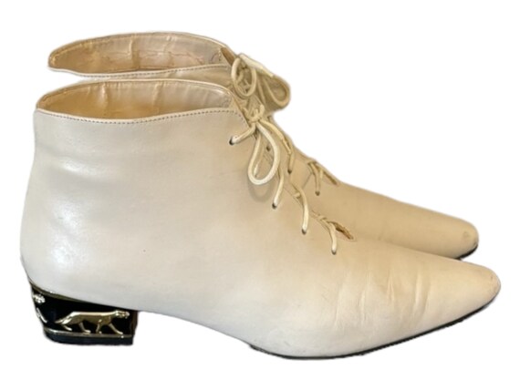 Vintage Boots-White Boots-Ankle Boots-US Women Si… - image 2