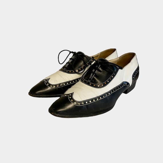 Vintage Shoes-Shoes-Size 8 Shoes-Black shoes-White