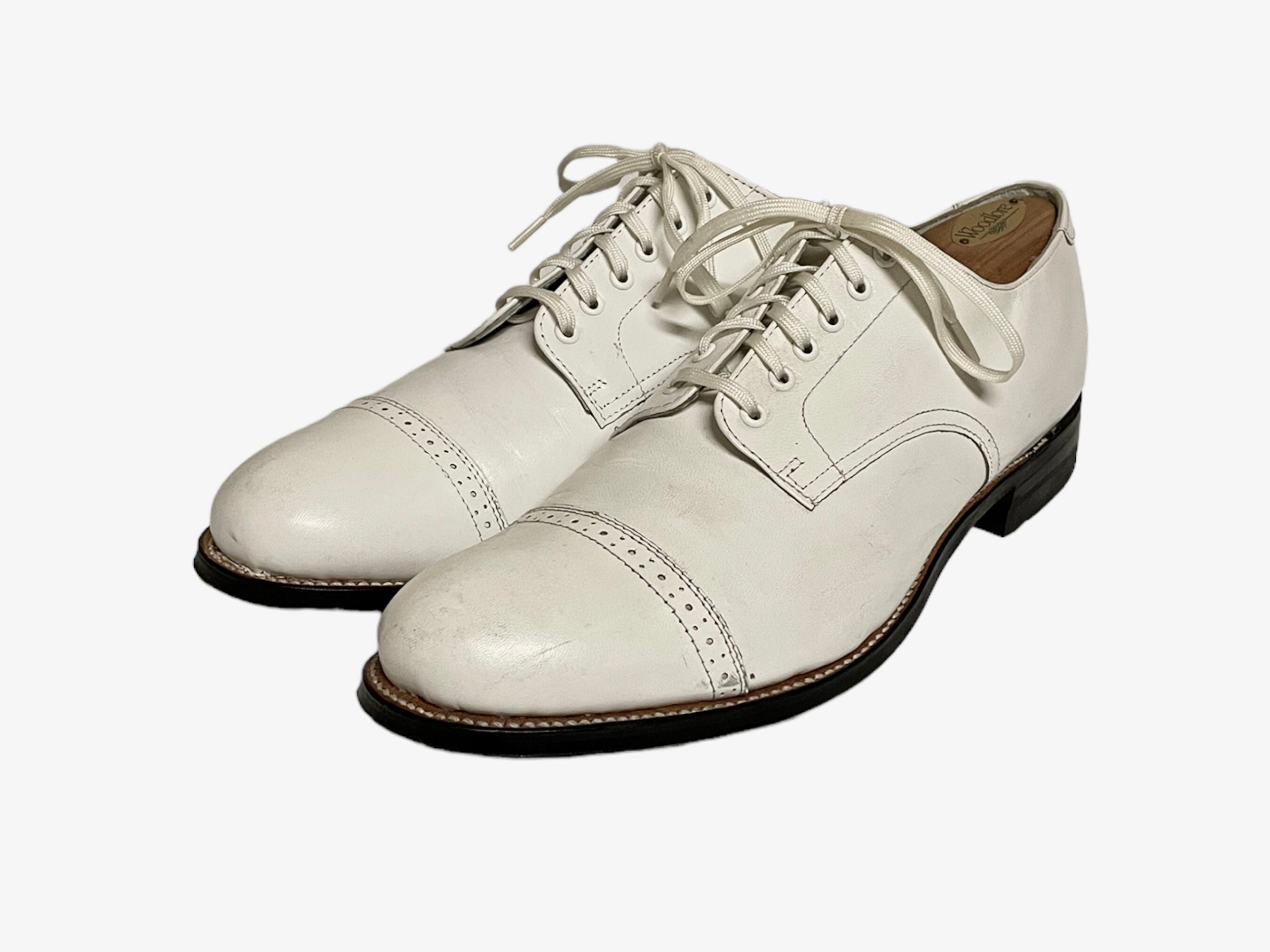 Stacy Adams White Leather Loafers Men\'s 9 Good preworn condition Stacy Adams Primo White Leather Slip-On Loafers Dress Shoe  main image 2