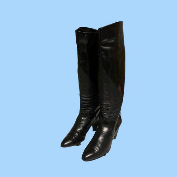 Vintage Boots-Boots-Size 8 Boots-Black Boots-Wome… - image 4