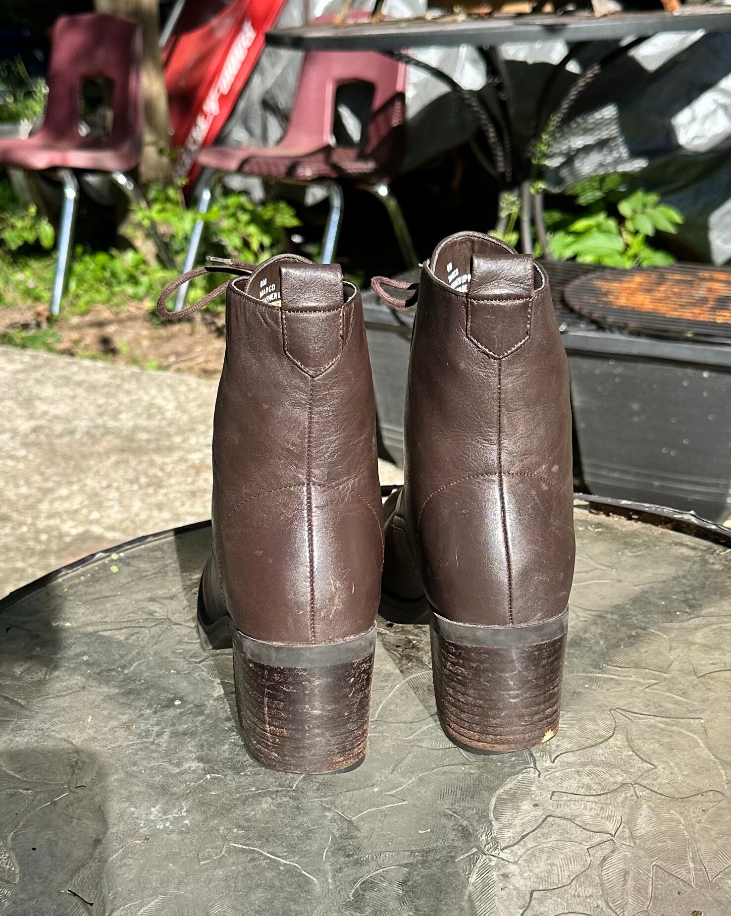 Vintage Boots-brown Boots-us Women Size 8-short Boots-lace