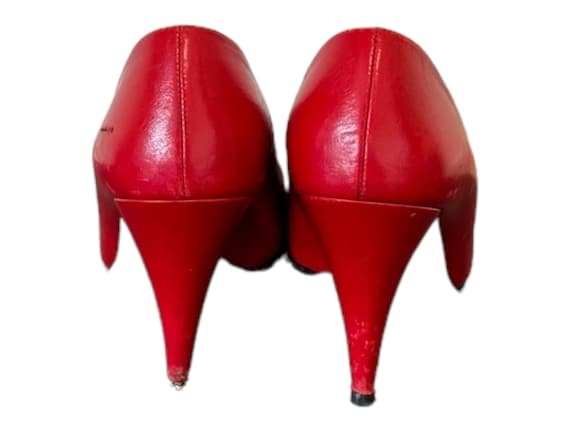 Vintage Shoes-Red Shoes-High Heel Pumps-US Women … - image 7