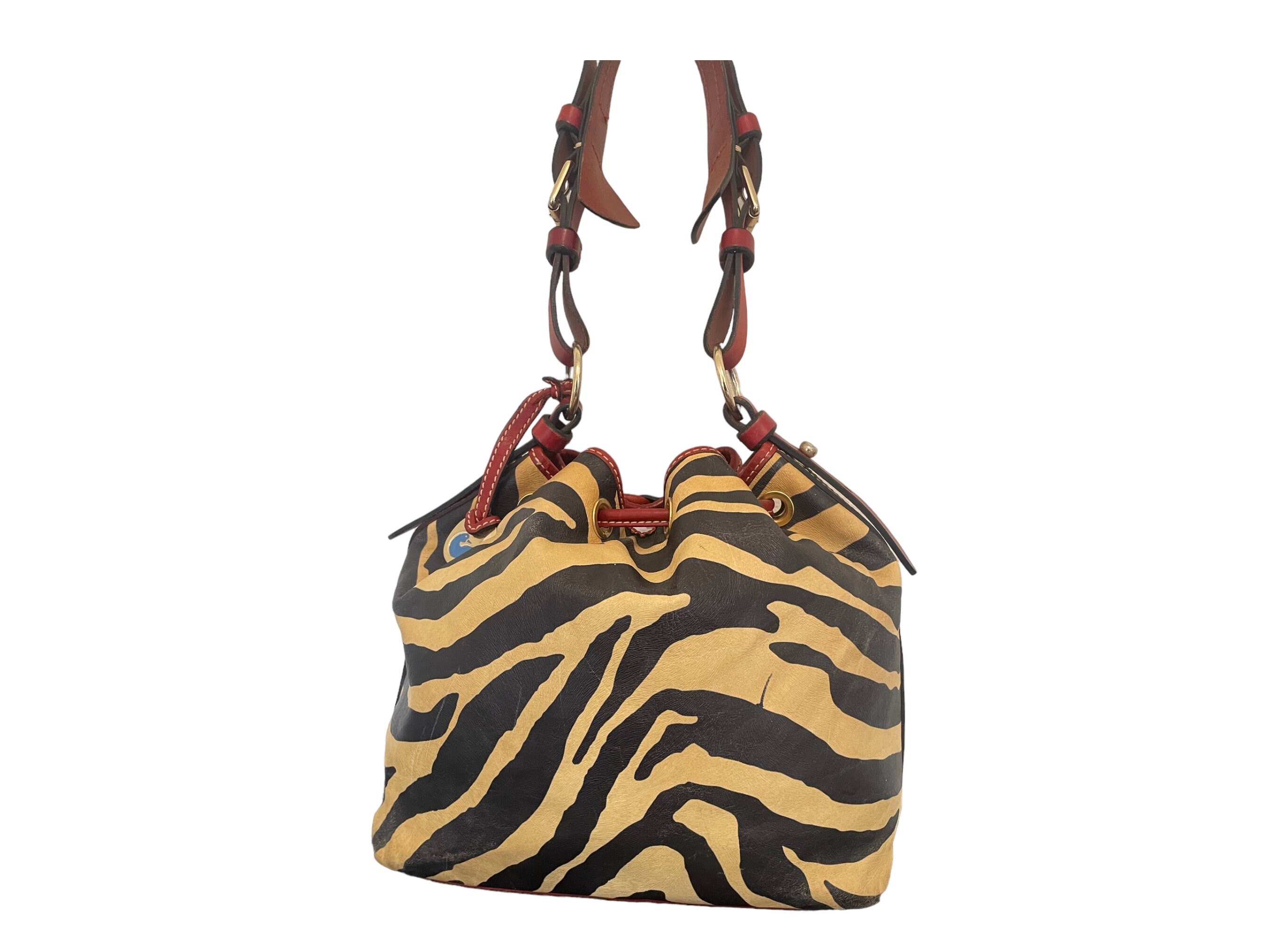 Dooney & Bourke Black and Cream Zebra Bucket set Dooney and Bourke Zebra - Etsy main image 4