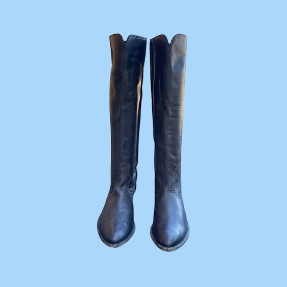 90s Vintage Boots-Black Frye Boots-Women Vintage … - image 7