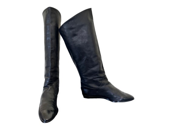Vintage Boots-Black Boots-US Women Size 7.5-Bando… - image 3