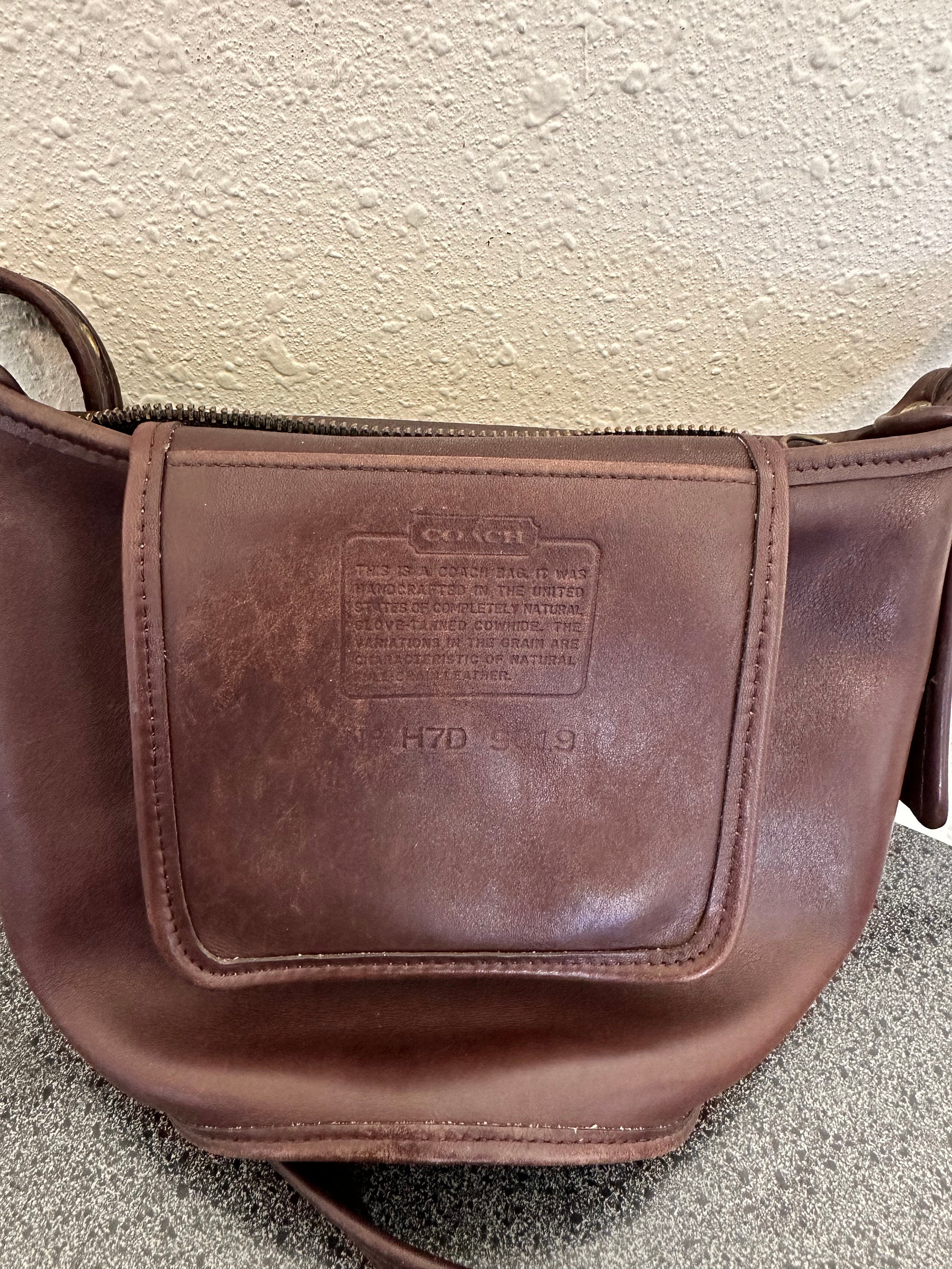 バッグ 90s old coach leather brown bag Vintage 90's Coach brown leather bag – Chelsea Thrift