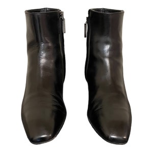 Vintage 1990s Black Leather Zip Up Women Ankle Boots-US Women Size 8.5 image 4