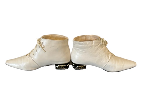 Vintage Boots-White Boots-Ankle Boots-US Women Si… - image 5