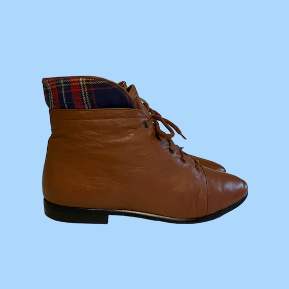 Vintage Boots-Boots-Size 6.5 Boots-Brown Boots-Ankle Boots-Granny Boots-1980s Boots.