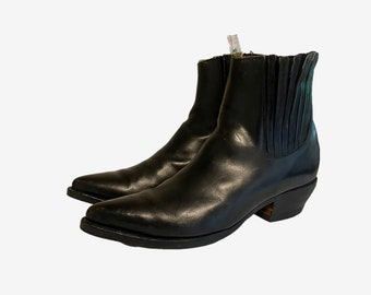 Men Vintage Leather Black Ankle Boots By Lacoste Size 11.5 Men Vintage Leather Black Ankle Boots by Lacoste Size 11.5  main image 3