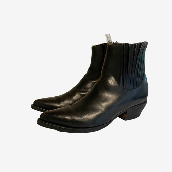 Vintage Boots-Boots-Size 11.5 Boots-Men Boots-Black Boots-Ankle Boots-Beetles Boots-1980s Boots.