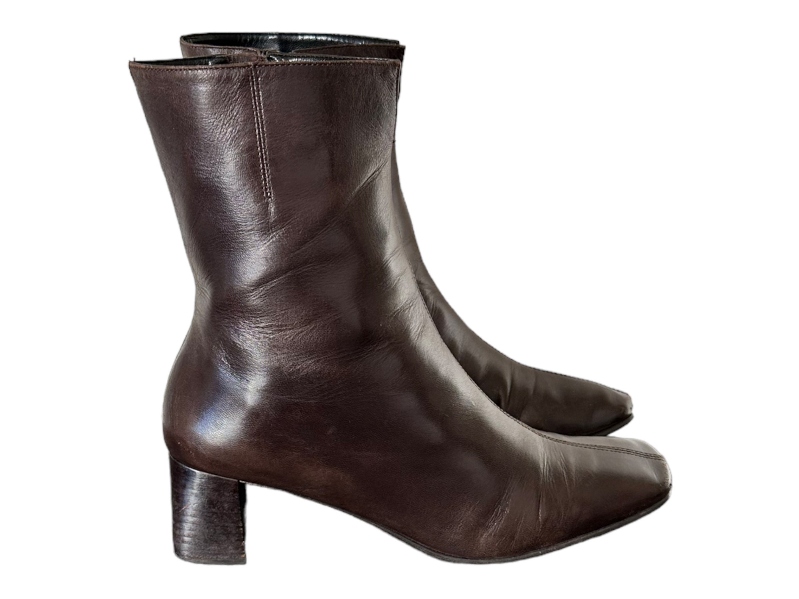 Vintage Boots-brown Boots-ankle Boots-us Women Size 9  display picture 3