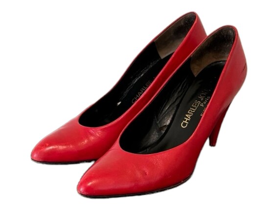 Vintage Shoes-Red Shoes-High Heel Pumps-US Women … - image 10