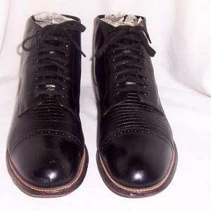 Stacy Adam\'s Vintage Veer Black Leather Ankle Boots Size 12 Stacy Adams Vintage Boots for Men for sale | eBay main image 3