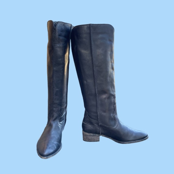 90s Vintage Boots-Black Frye Boots-Women Vintage … - image 4