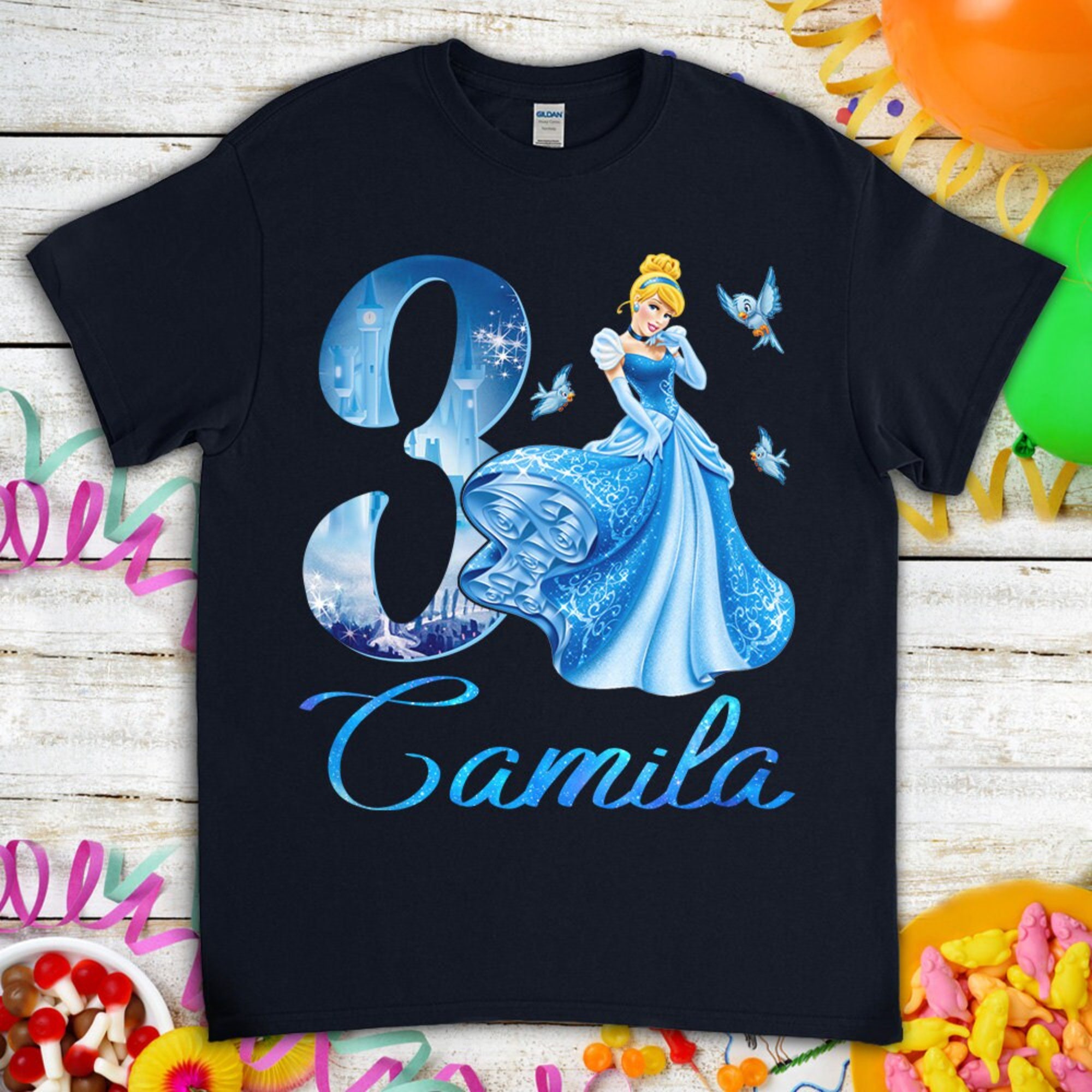 Disney Prinzessin Aschenputtel Geburtstag T-Shirt Disney Prinzessin Aschenputtel Geburtstag T-Shirt