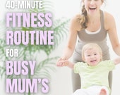 Home Workout Routine for Busy Mum's, Gym Plan, Log Book