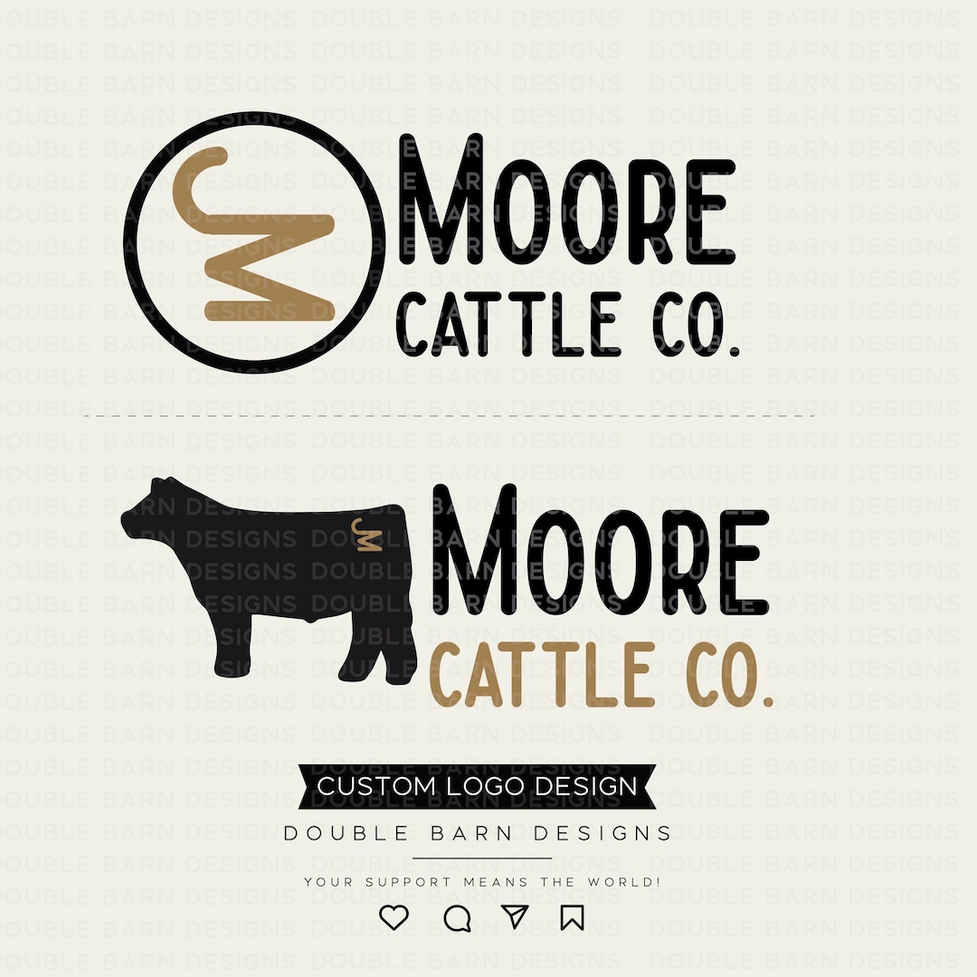 Show Cattle Logo Design Stock Show Industry Logo Customized Logo Design ...