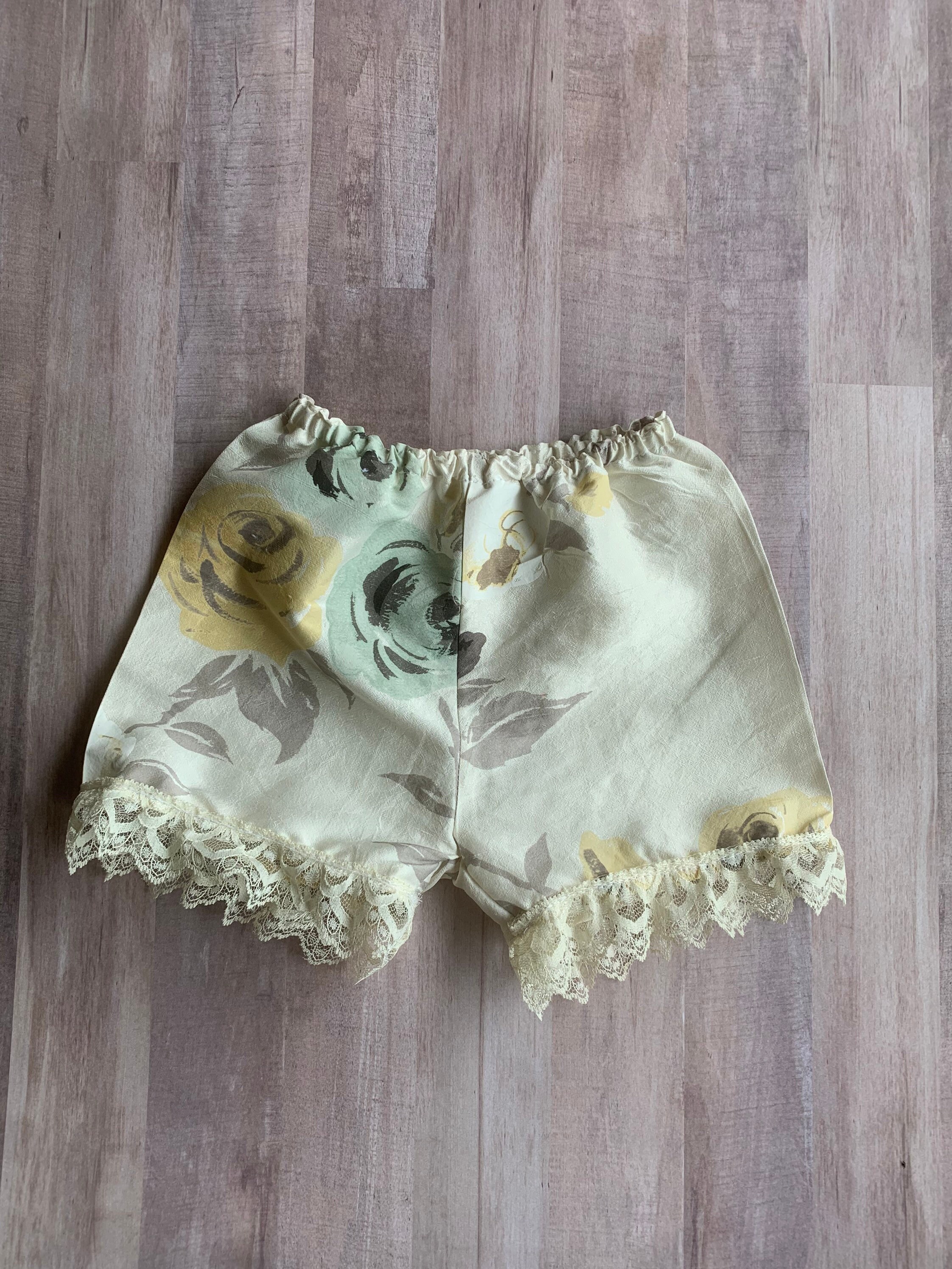 Baby Bloomer Shorts in silk floral Vintage Fabric 1218 Months Etsy