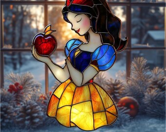 Rapunzel Lantern Scene Acrylic Suncatcher – Fairytale Faux Stained