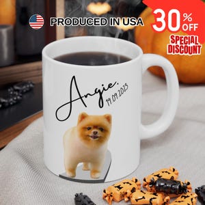 Custom Pet Mug, Custom Pet Art, Gift Idea for Dog Lovers, Dog Mom, Veterinarian gift, Pet Memorial, Dog Owner for Mugs - 11 Oz, 15 Oz.