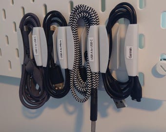 Pegboard Cable Holder – 3D Printed Cable Organizer for Clean Desk & Workspace Setup