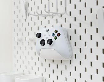 Xbox Controller Wall Mount | Pegboard Holder Compatible with IKEA SKÅDIS | Minimal Gaming Setup Accessory | 3D Printed Mount