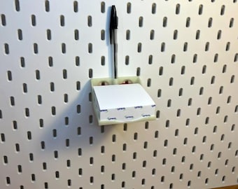 Pegboard Post-it Note Holder – 3D Printed Sticky Note Dispenser for Desk & Workspace Organization