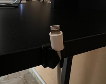 Mini Desk Cable Clip | 3D Printed PLA Cord Holder | Simple Cable Management