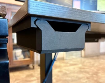 Under Desk Drawer | 3D Printed PLA Hidden Storage Tray | Clip-On Desk Organizer