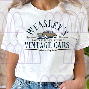 Shirt Weasley Vintage Cars | Potter-shirt | Maggie Smith | Olivander-shirt | Halloween-shirt | Universele studio | Zwadderich | Marauders-kaart