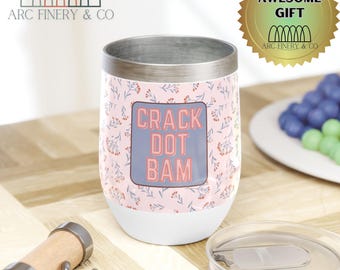 Mahjong-themed wine tumbler with pink floral design | Mahjong Wine Tumbler with Lid | Mahj Gift | Mahjong Enthusiasts | Mahjong Party Cup
