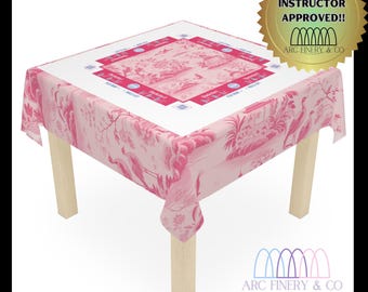 Pink Mahjong Mat Tablecloth | Crack Bam Dot | Mahjong Table Mat | Mahjong Table Cloth | Party | Customized  | American Mahjong | Game Night