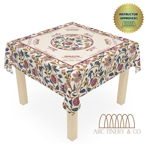 Cute Print Mahjong Mat Tablecloth | Unique Table Cover | Perfect For Mahjong Enthusiasts And Teams | Mahjong Rules | Game Night | Club Mahj