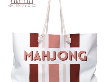 Ombre American Mahjong Tote Bag | Mahjong Lover | Mahj Gift | Large Tote Bag | Mahjong Gift | Embroider Mahjong | Mah Jongg Tote Bag | Party