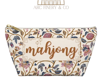 Paisley Print Mahjong Tile Tasche | Amerikanisches Mahjong | Strickutensilien-Tasche | Großer Zini | Mahjong Spieltasche | Spielplättchen Tasche | Mahj Party Tasche