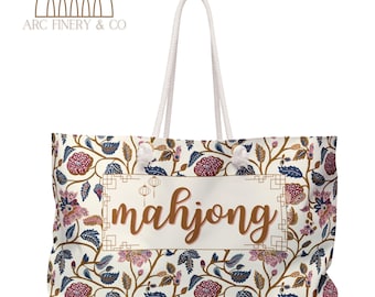 Cute Paisley Print American Mahjong Tote Bag | Mahjong Lover | Mahj Gift | Tote Bag | Mahjong Gift | Mahjong Party | Mah Jongg Tote Bag