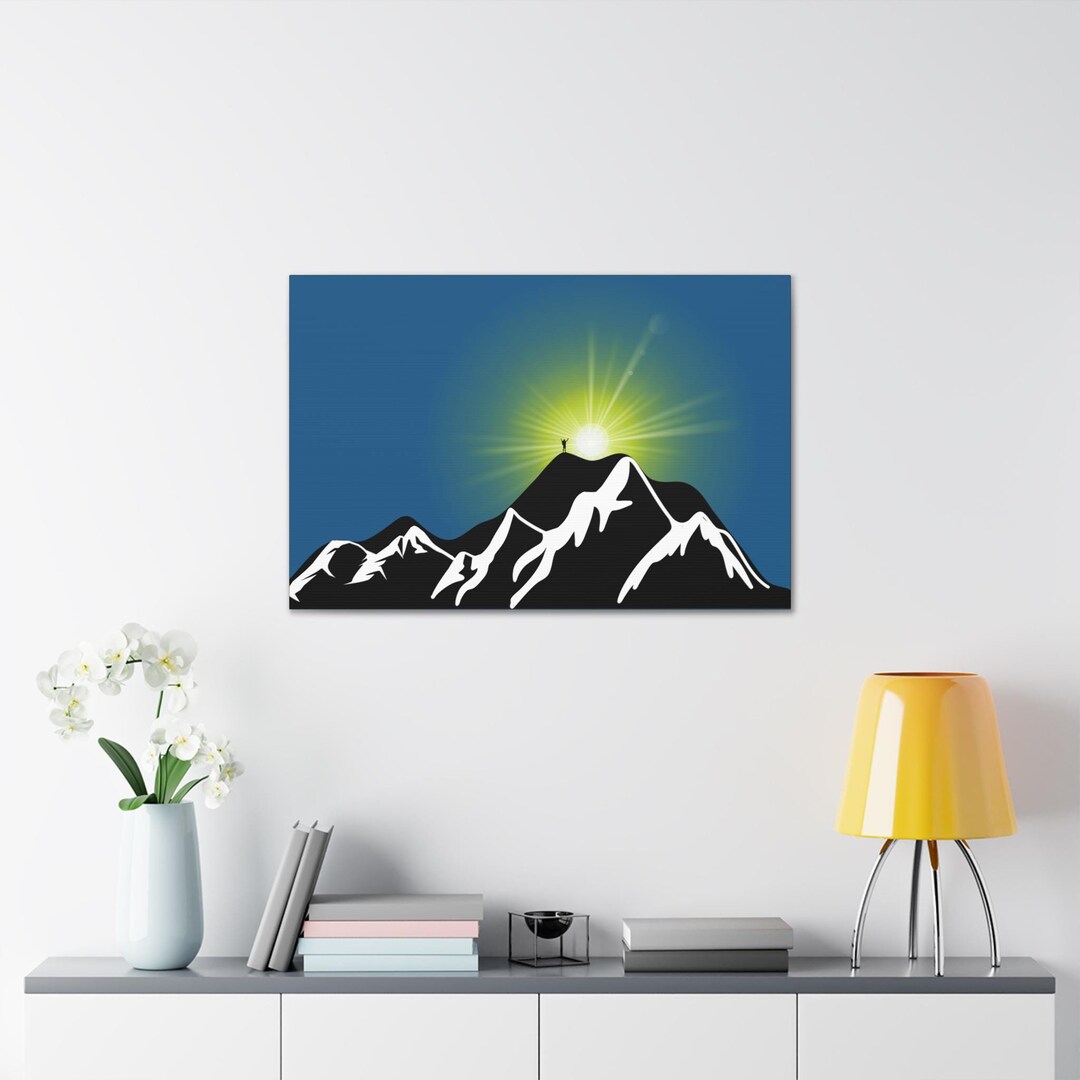 Mountain Sunrise Canvas Gallery Wrap - Nature Wall Art, Inspirational ...