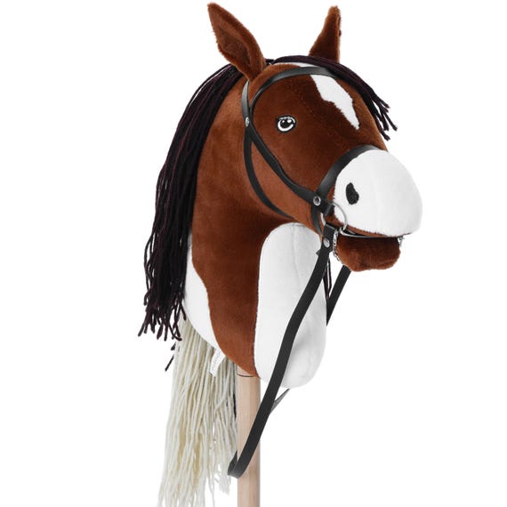 CELMAN Hobby Horse Steckenpferd - Braun Mit Sound, Holzstab & Rädern, Für Kinder Ab 3