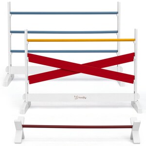 Obstacle Saut Hobby Horse 120 Cm – Barres 50 Mm, Hauteur Réglable 40-120 Cm – Sport Équestre Pour Enfants