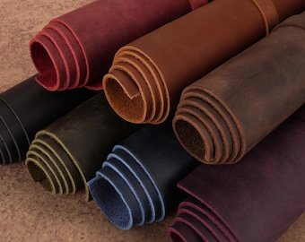 Crazy Horse Leather Sheet – Full Grain Oil Tanned Leather, DIY Craft,Suitable for handcrafted leather journal covers