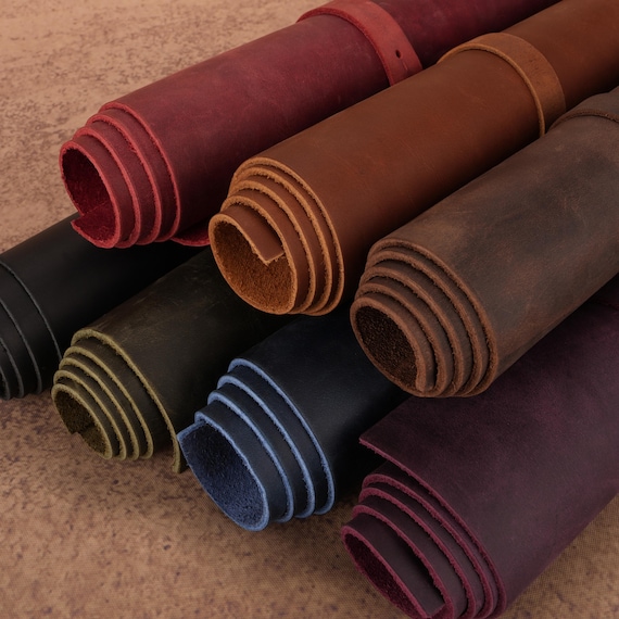 Crazy Horse Leather Sheet – Full Grain Oil Tanned Leather, DIY Craft,Suitable for handcrafted leather journal covers