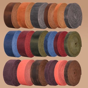 Lanières de cuir pleine fleur, lanières en cuir folklorique de la vieille ville pour travaux manuels/laisses/étagères, sac/ceinture en cuir pour outils de jardin 2 mm d'épaisseur (72 po. de long)