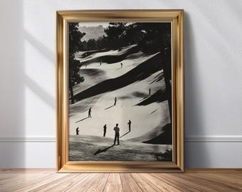 Afdrukbare muurkunst golf – grappige retro golfcitaat print, vintage golfdecor voor man Cave of kantoor, minimalistische golfposter download